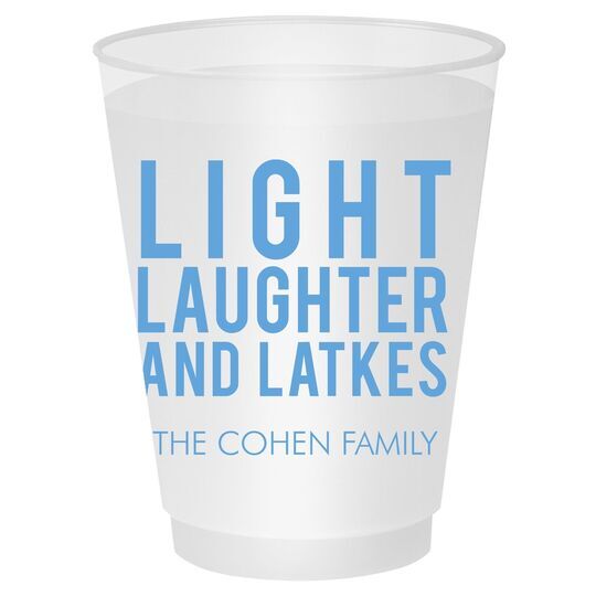 Light Laughter And Latkes Shatterproof Cups